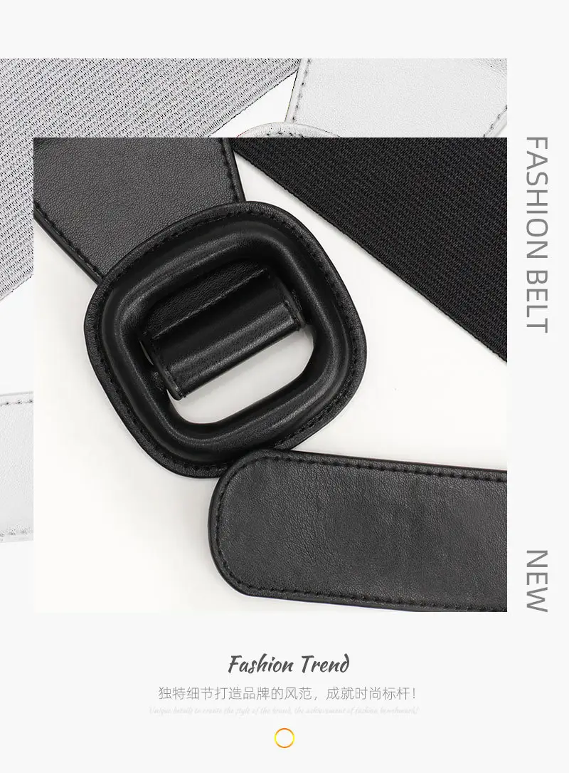 Women's Red Waist Belt with Buckle — feature 12