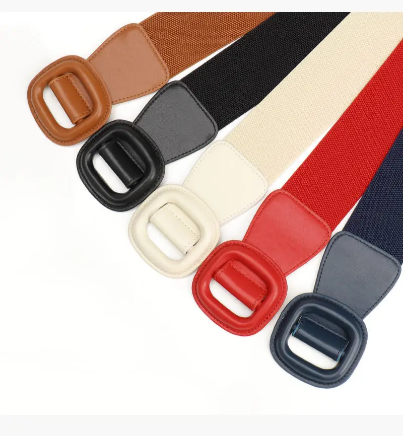 Women's Red Waist Belt with Buckle — feature 13