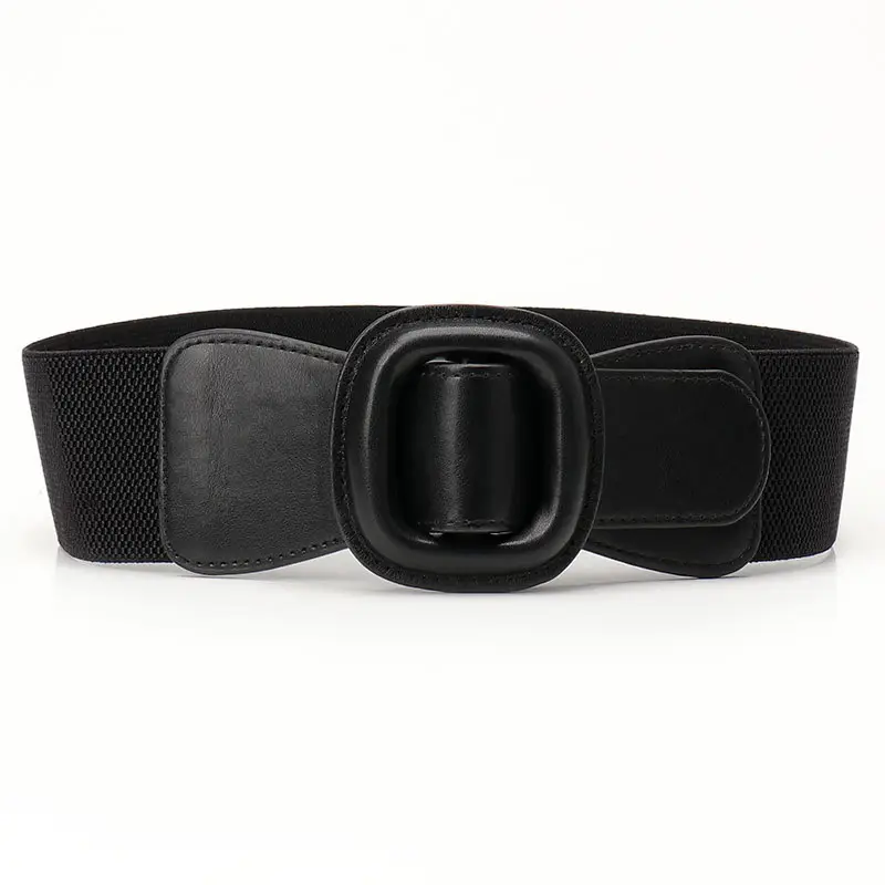 Women's Red Waist Belt with Buckle - Image 2
