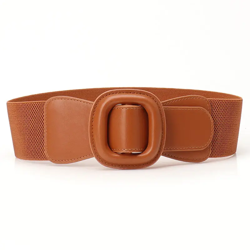 Women's Red Waist Belt with Buckle - Image 4