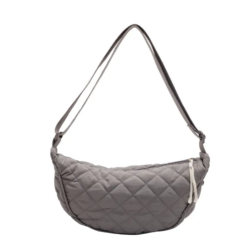 Women Rhombic Canvas Shoulder Bag Lightweight All-match - Image 3