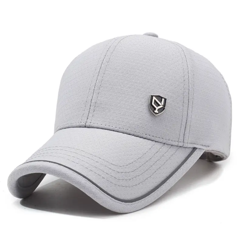 Men's Grey Korean Style Baseball Cap - Image 2