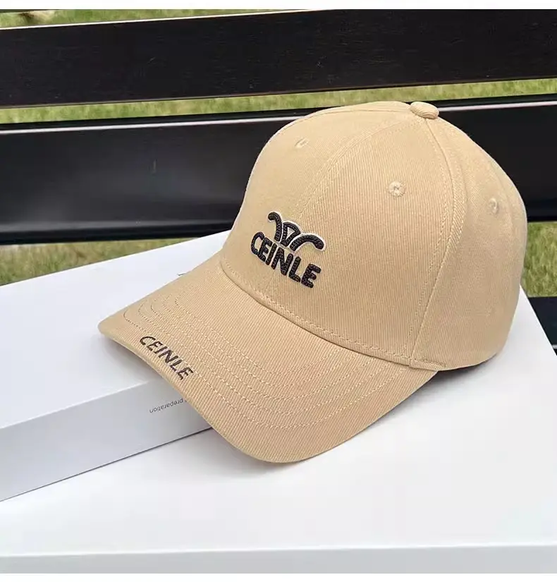 Women's Beige Letter Embroidered Baseball Cap — feature 6