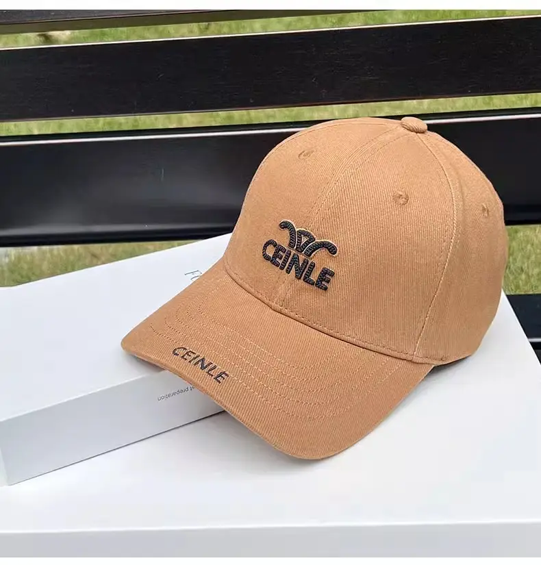 Women's Beige Letter Embroidered Baseball Cap — feature 7