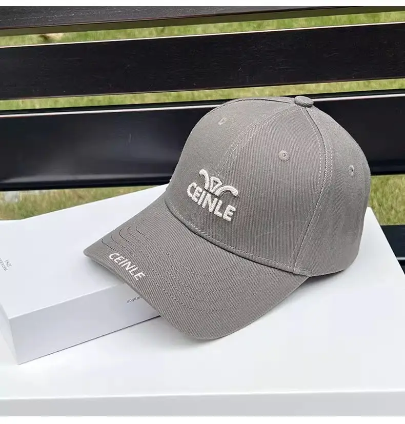 Women's Beige Letter Embroidered Baseball Cap — feature 9