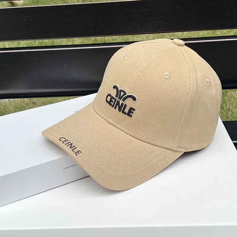 Women's Beige Letter Embroidered Baseball Cap - Image 3