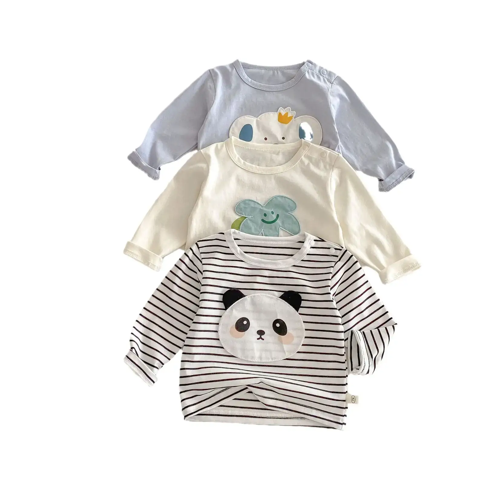 Kids Cartoon T-Shirt Light Blue 0-5Yr Korean Style