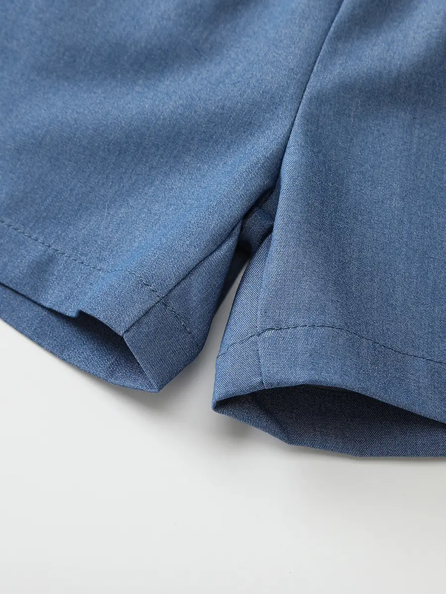 Male Baby Blue 2-Piece Summer Suit 0-3Y