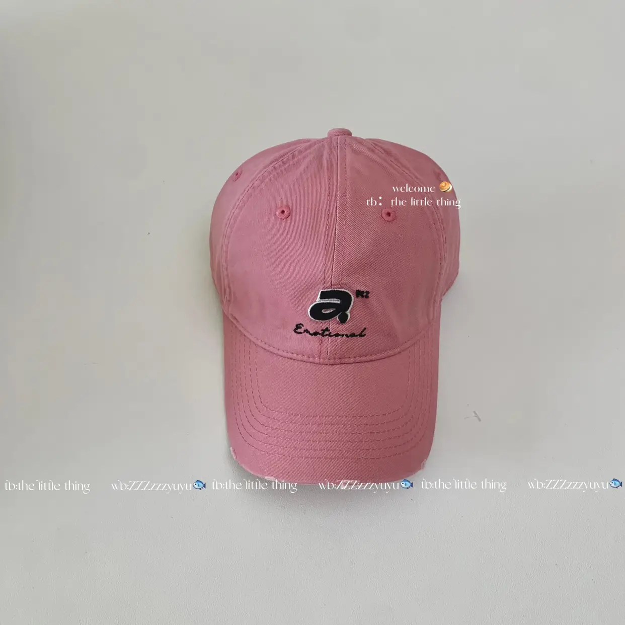 Korean Women's Red Baseball Cap with Wide Brim - Image 7
