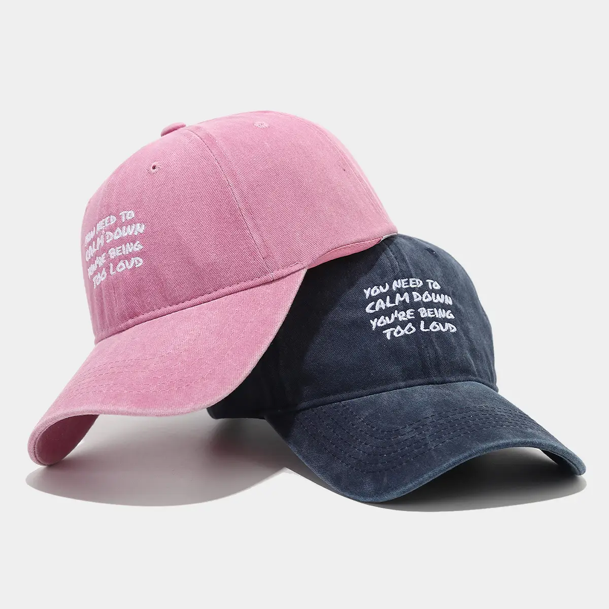 Spring Sunscreen Cap with "Calm Down" Text - Image 8