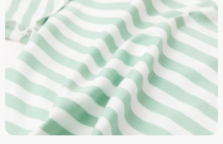 Kids Long Sleeve T-Shirt Green Striped Spring Clothing — feature 19