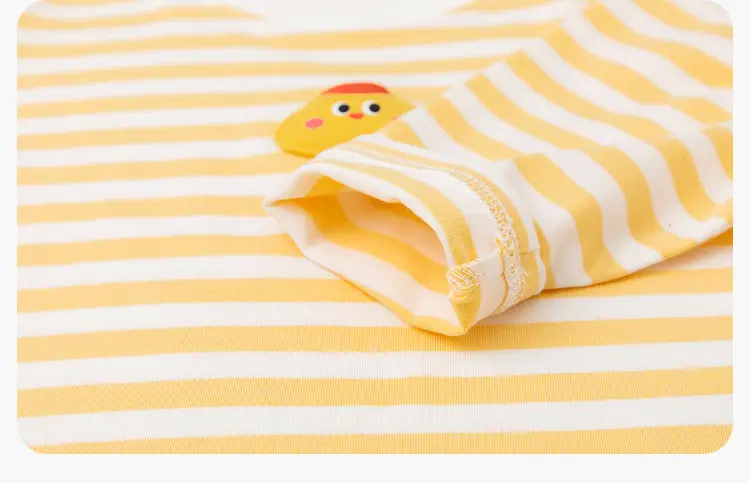 Kids Long Sleeve T-Shirt Green Striped Spring Clothing — feature 24