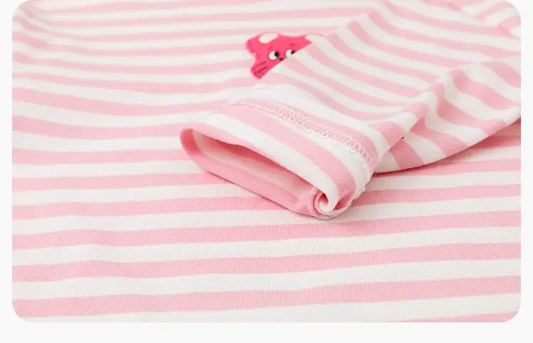 Kids Long Sleeve T-Shirt Green Striped Spring Clothing — feature 27