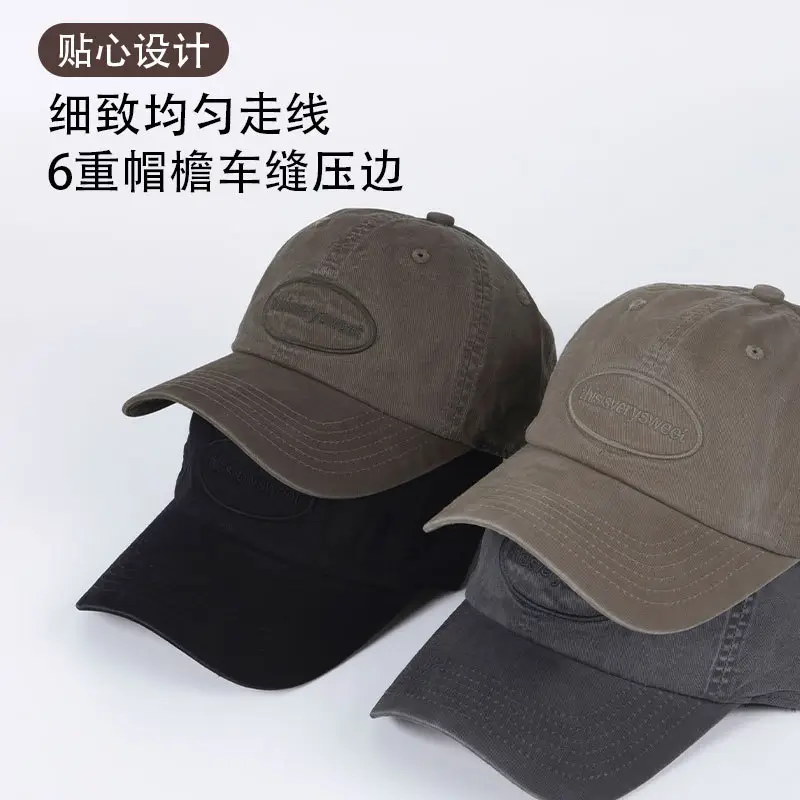 Women Retro Old English Letter Cap Neutral Baseball Cap