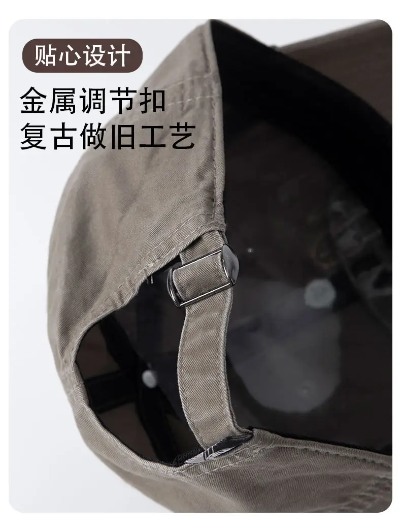 Women Retro Old English Letter Cap Neutral Baseball Cap — feature 6