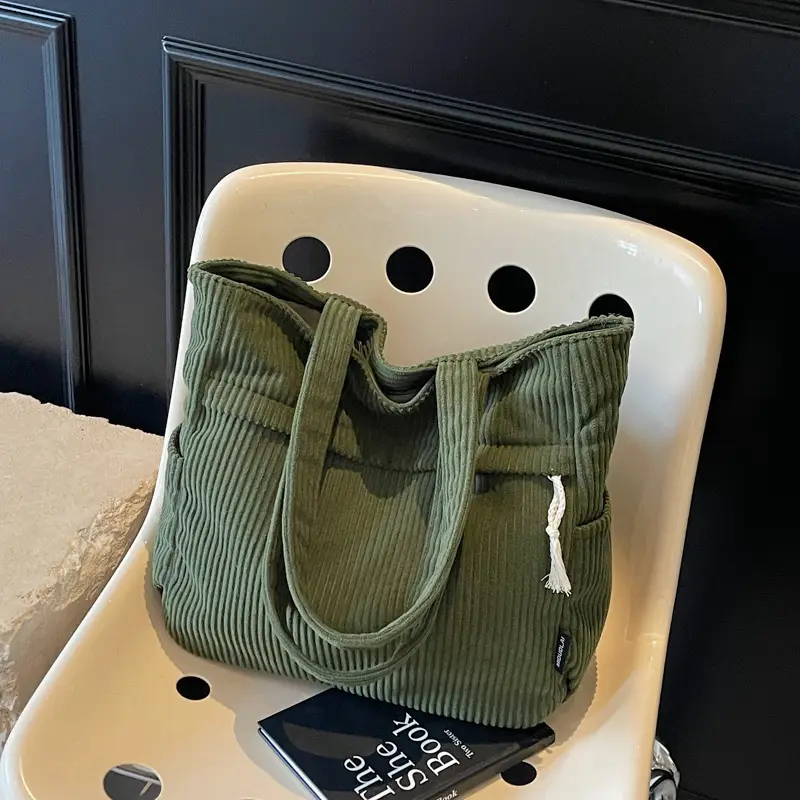 Vintage Canvas Shoulder Bag Women 2024 New Autumn Winter Ruiying Large Capacity