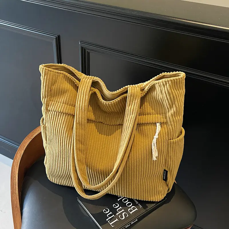 Vintage Canvas Shoulder Bag Women 2024 New Autumn Winter Ruiying Large Capacity