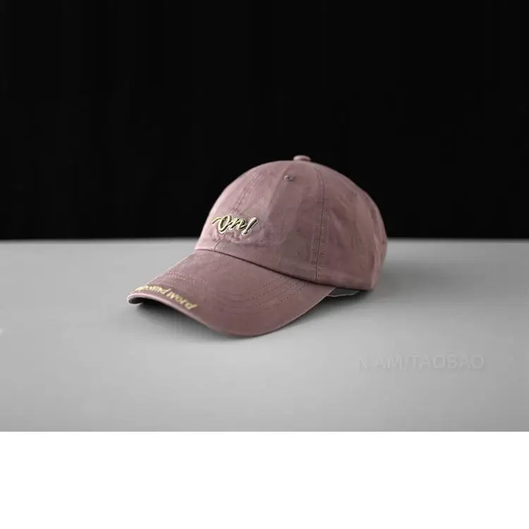 Pink Korean Style Baseball Cap for Men Women