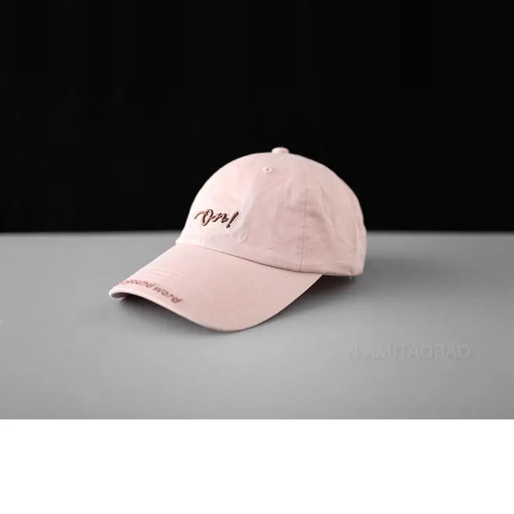 Pink Korean Style Baseball Cap for Men Women