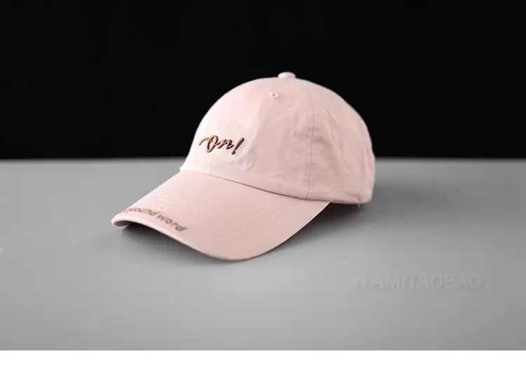 Pink Korean Style Baseball Cap for Men Women