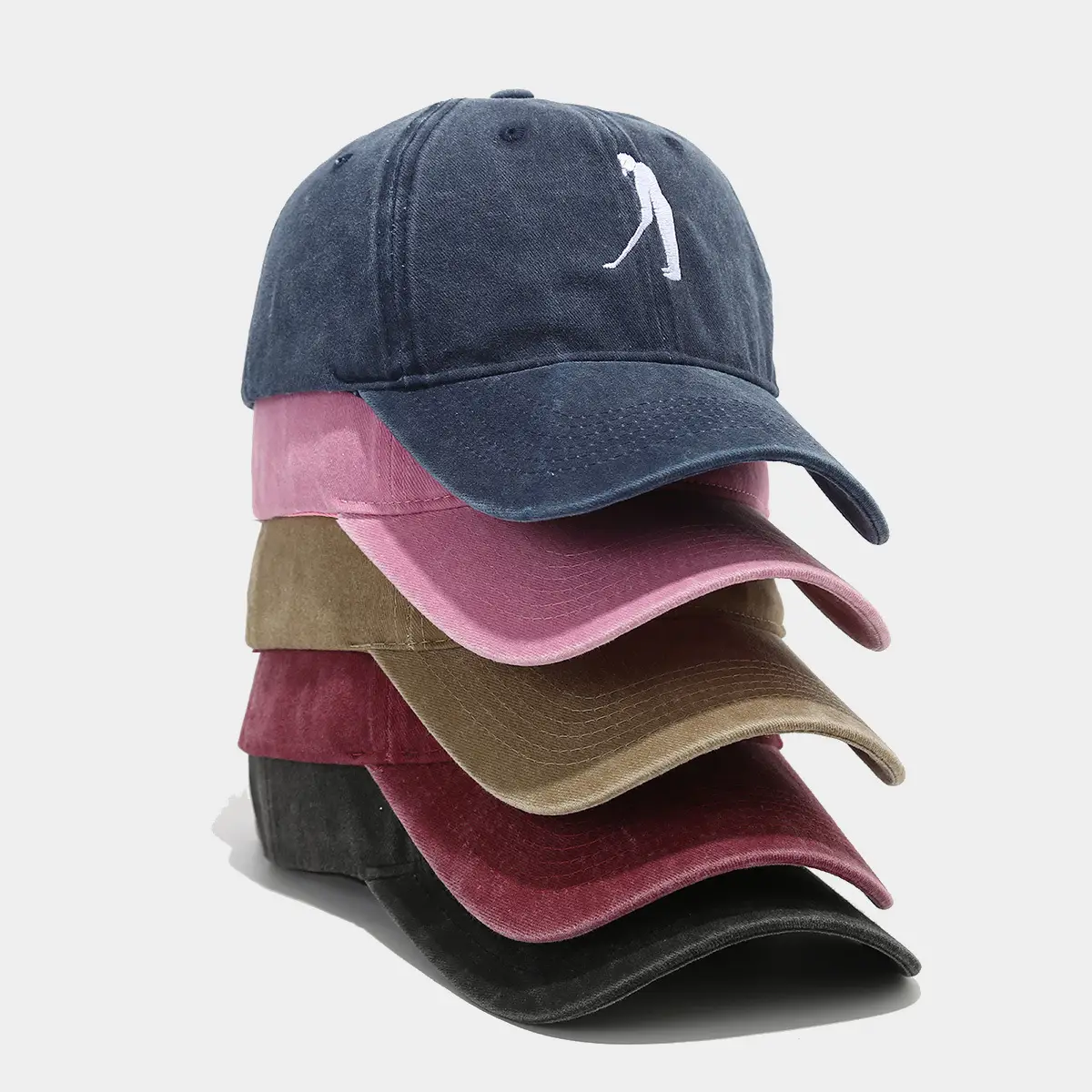Men's Golf Cap Black Pink Blue Brown Small — feature 2