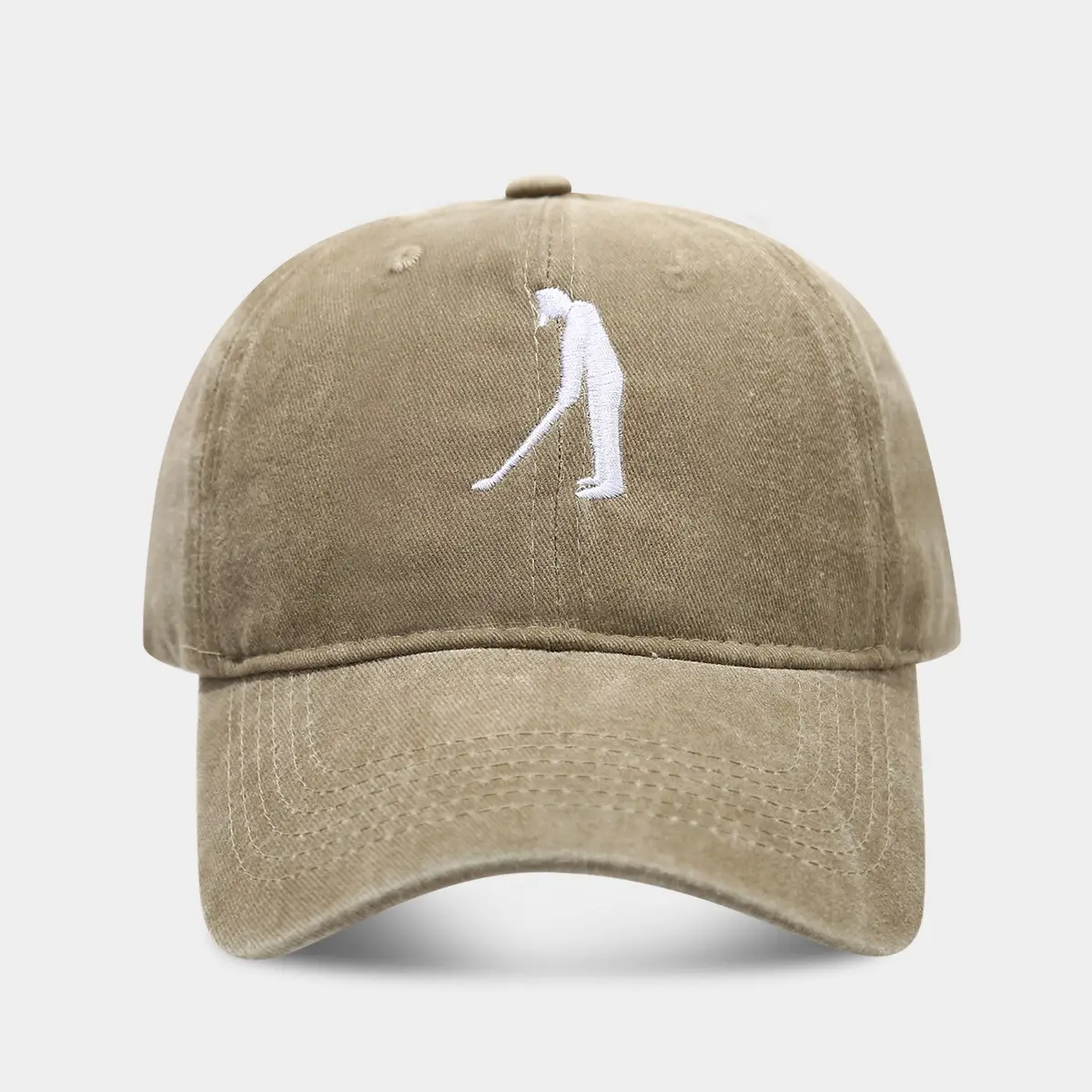 Men's Golf Cap Black Pink Blue Brown Small - Image 4