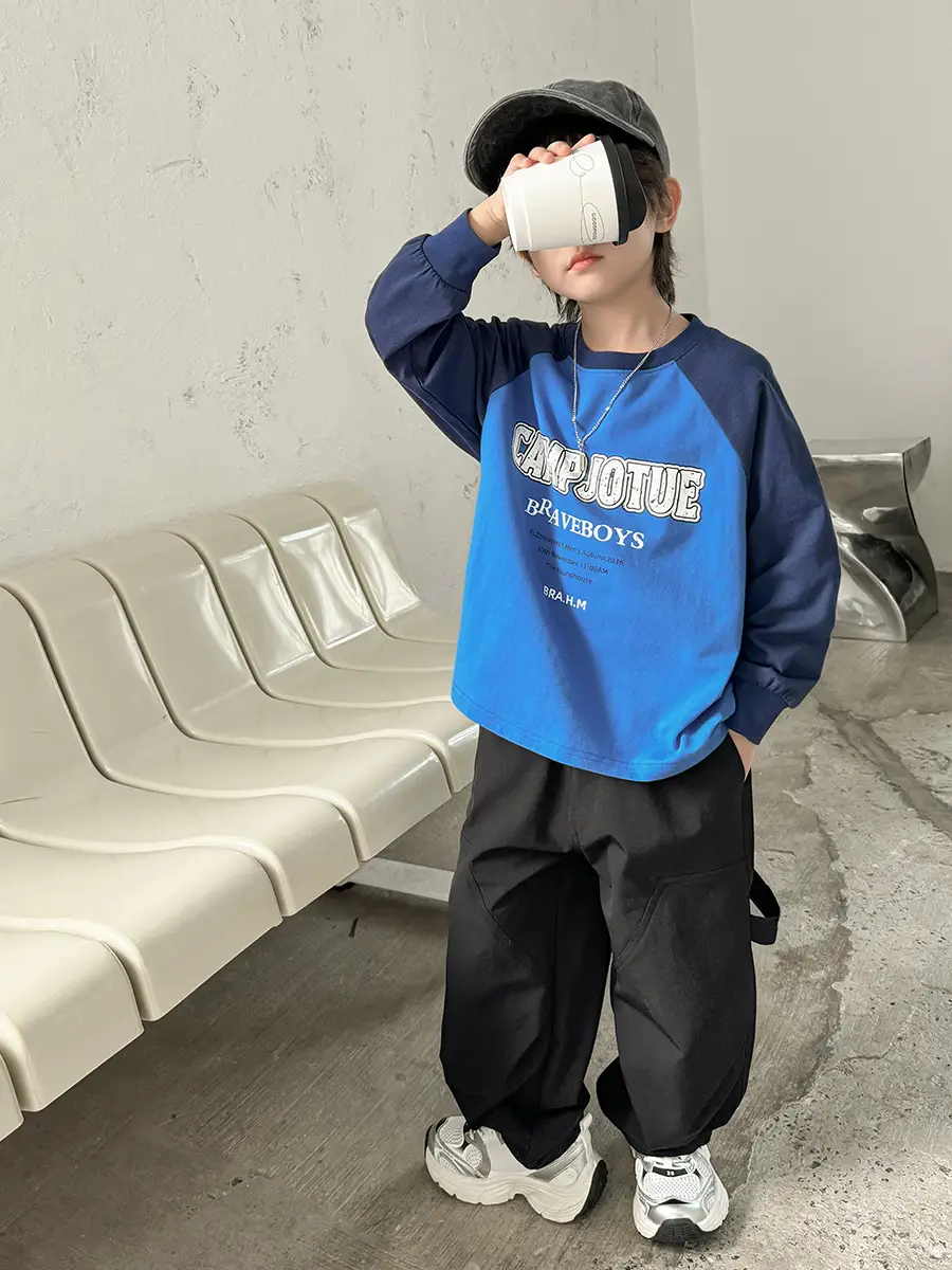 Boys Long Sleeve Blue T-Shirt Spring 2026 - Image 4