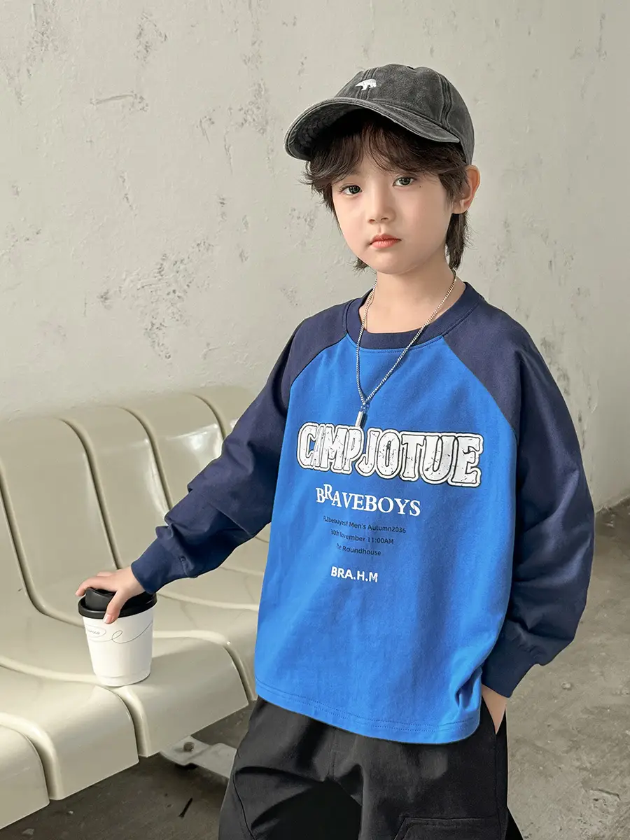 Boys Long Sleeve Blue T-Shirt Spring 2026 - Image 6