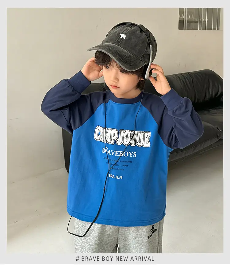 Boys Long Sleeve Blue T-Shirt Spring 2026 — feature 2