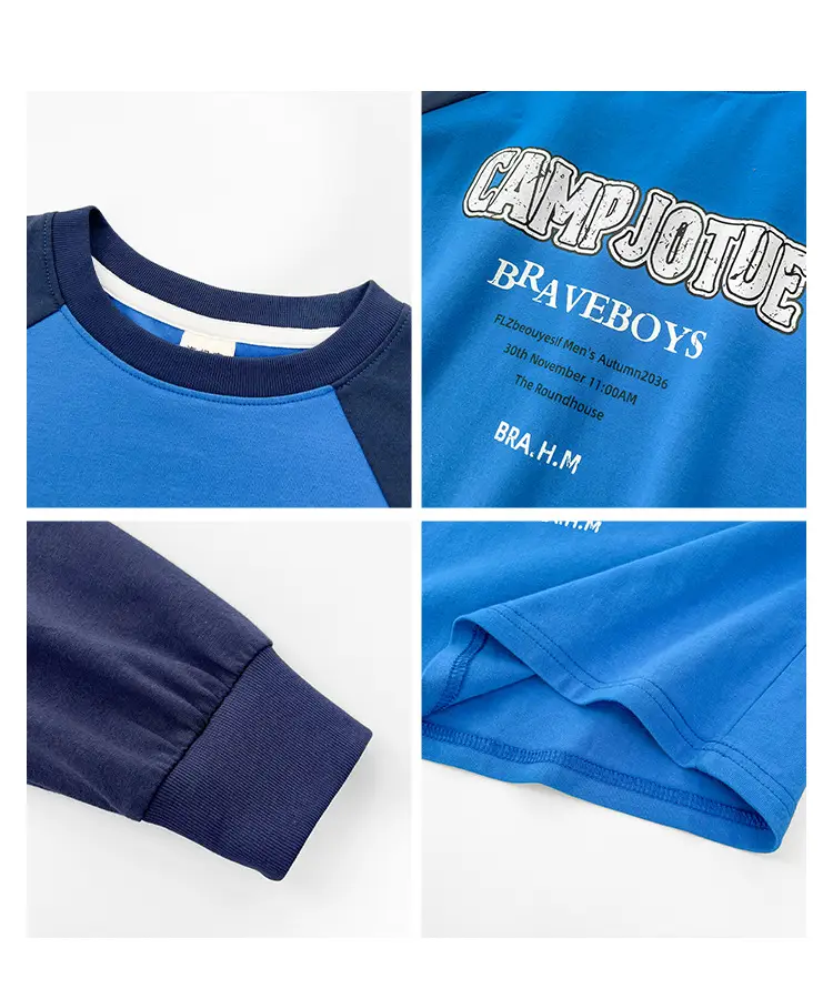 Boys Long Sleeve Blue T-Shirt Spring 2026 — feature 4