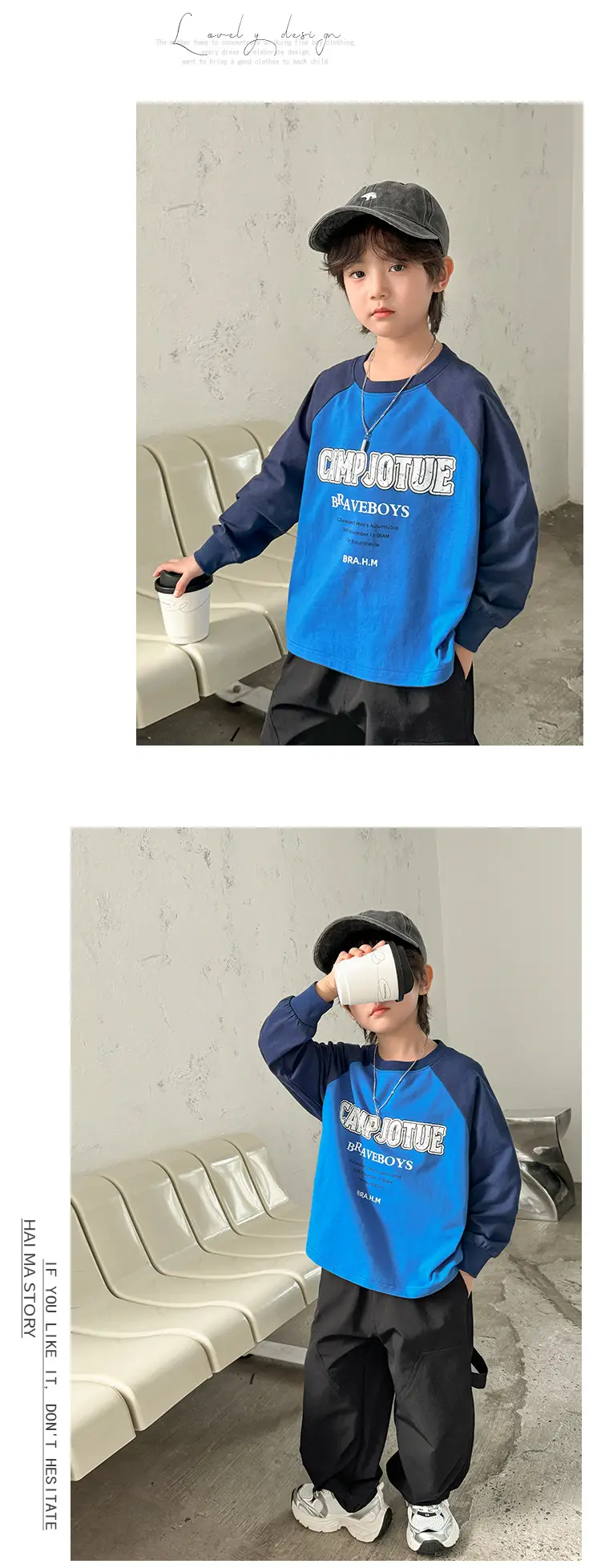 Boys Long Sleeve Blue T-Shirt Spring 2026 — feature 7