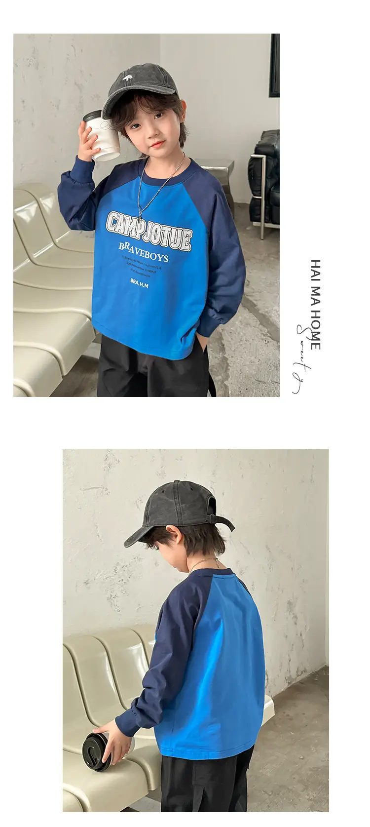 Boys Long Sleeve Blue T-Shirt Spring 2026 — feature 9