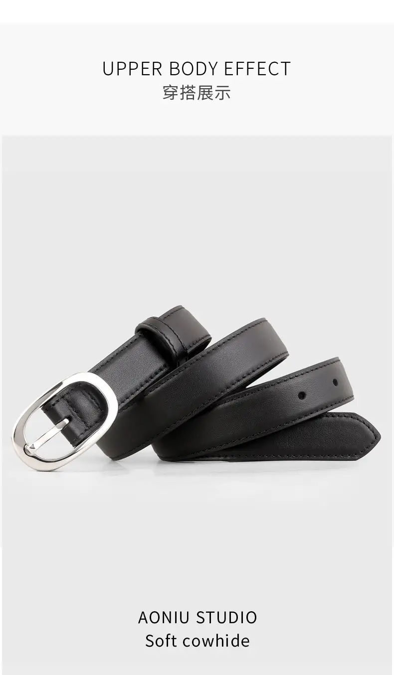 Women's Cowhide Belt with Pin Buckle 2025 New — feature 11