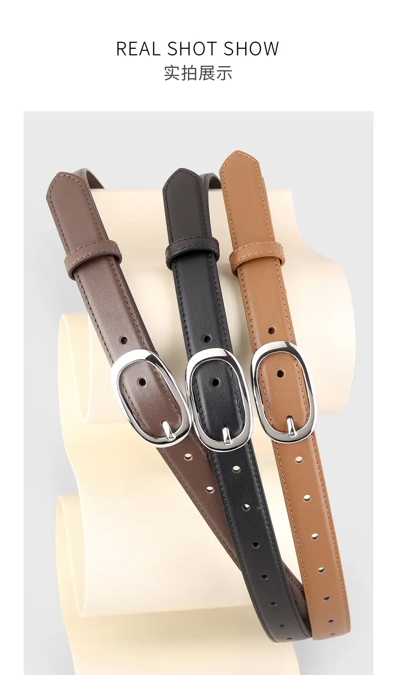 Women's Cowhide Belt with Pin Buckle 2025 New — feature 14