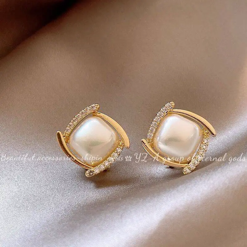 Gold 2-Circle Hanger Earrings for Women