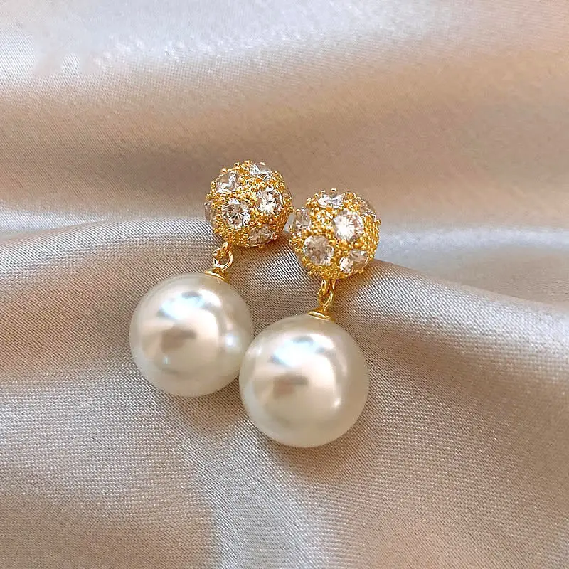 Gold 2-Circle Hanger Earrings for Women