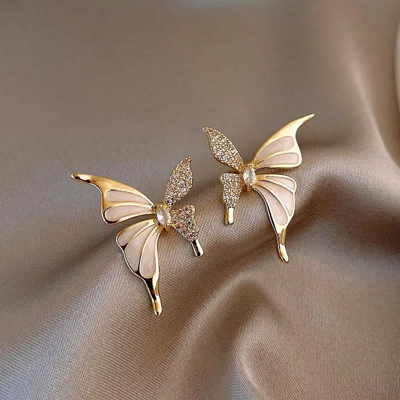Gold 2-Circle Hanger Earrings for Women