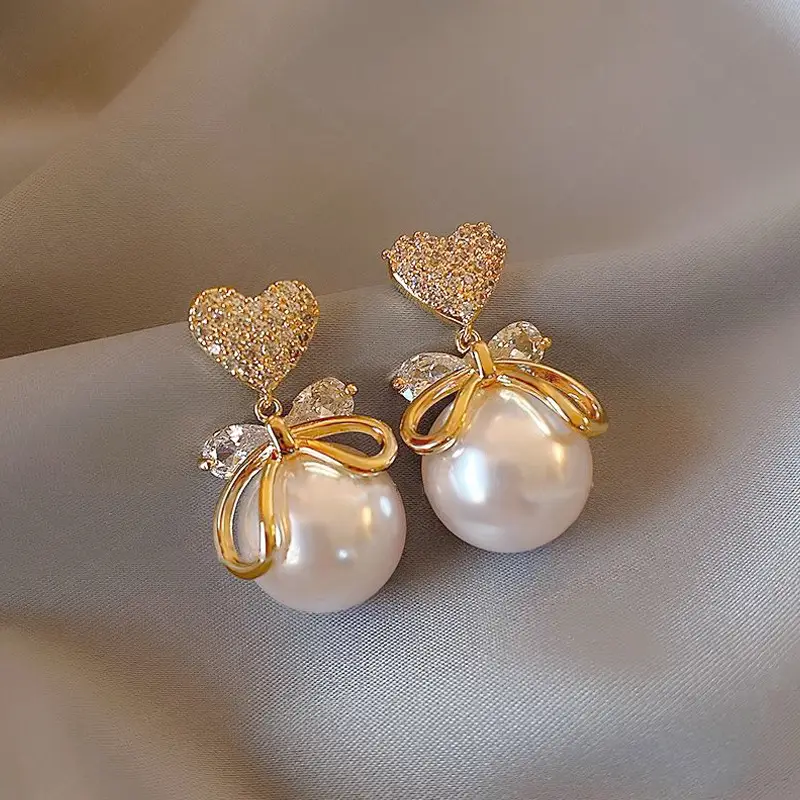 Gold 2-Circle Hanger Earrings for Women