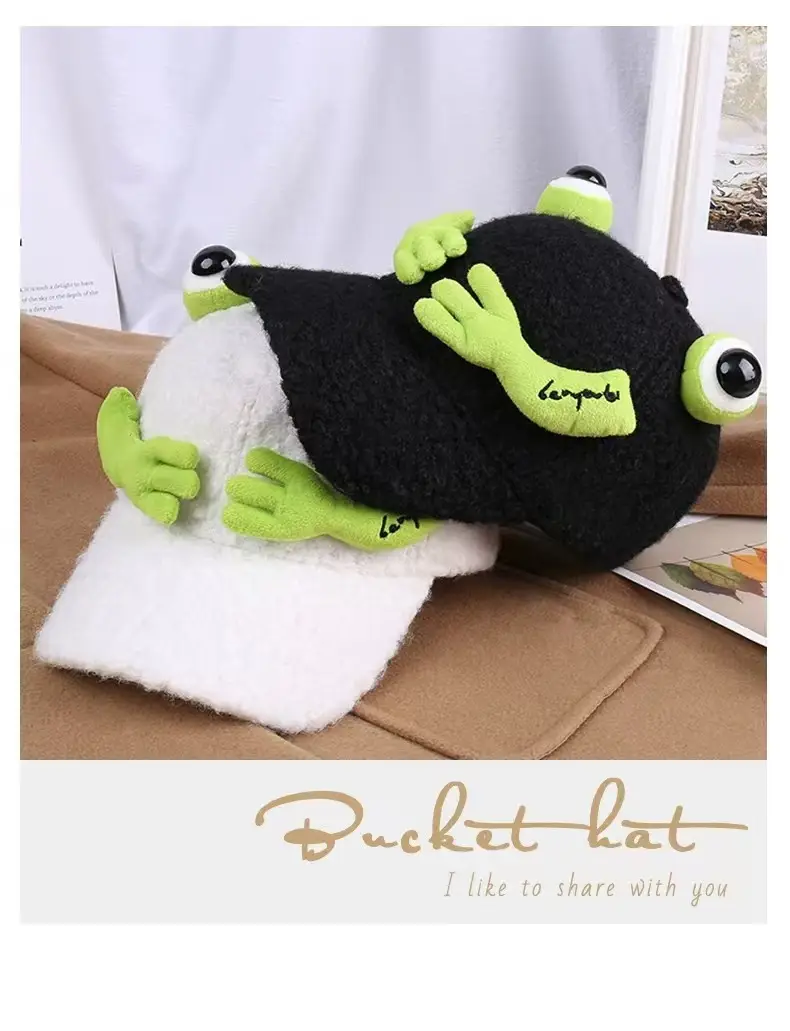 Furry Frog Cap for Girls Women Winter Warm — feature 10
