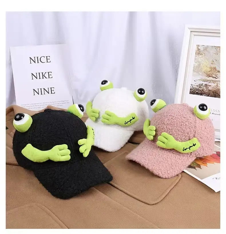 Furry Frog Cap for Girls Women Winter Warm — feature 13