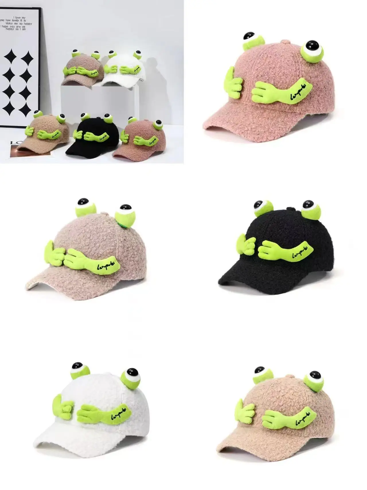 Furry Frog Cap for Girls Women Winter Warm — feature 18