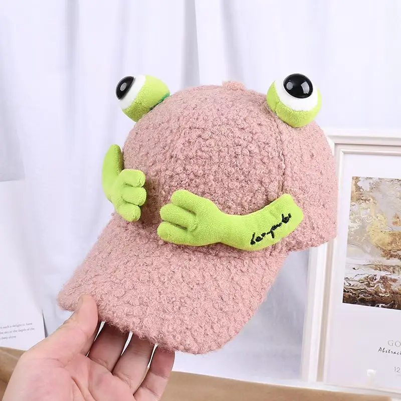 Furry Frog Cap for Girls Women Winter Warm — feature 19