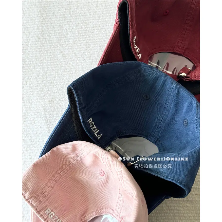 Men's Tan Embroidered Baseball Cap with Long Brim - Image 4