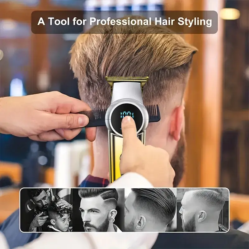 Digital Cross-Border Hair Clipper with Fast Charging - Image 8