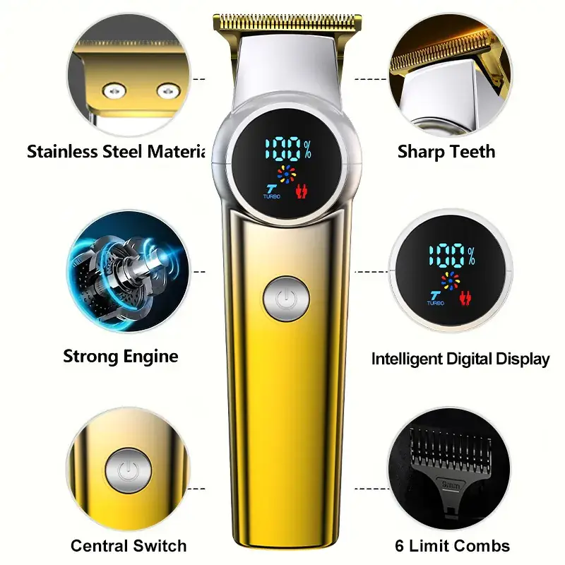 Digital Cross-Border Hair Clipper with Fast Charging - Image 9