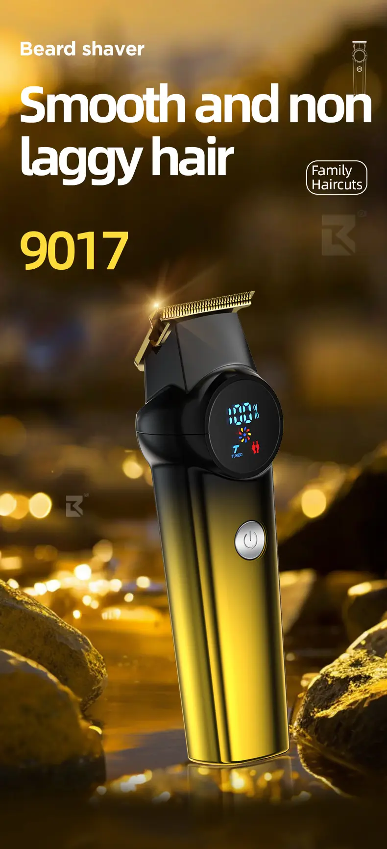 Digital Cross-Border Hair Clipper with Fast Charging — feature 1