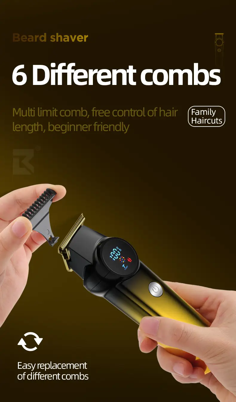 Digital Cross-Border Hair Clipper with Fast Charging — feature 7
