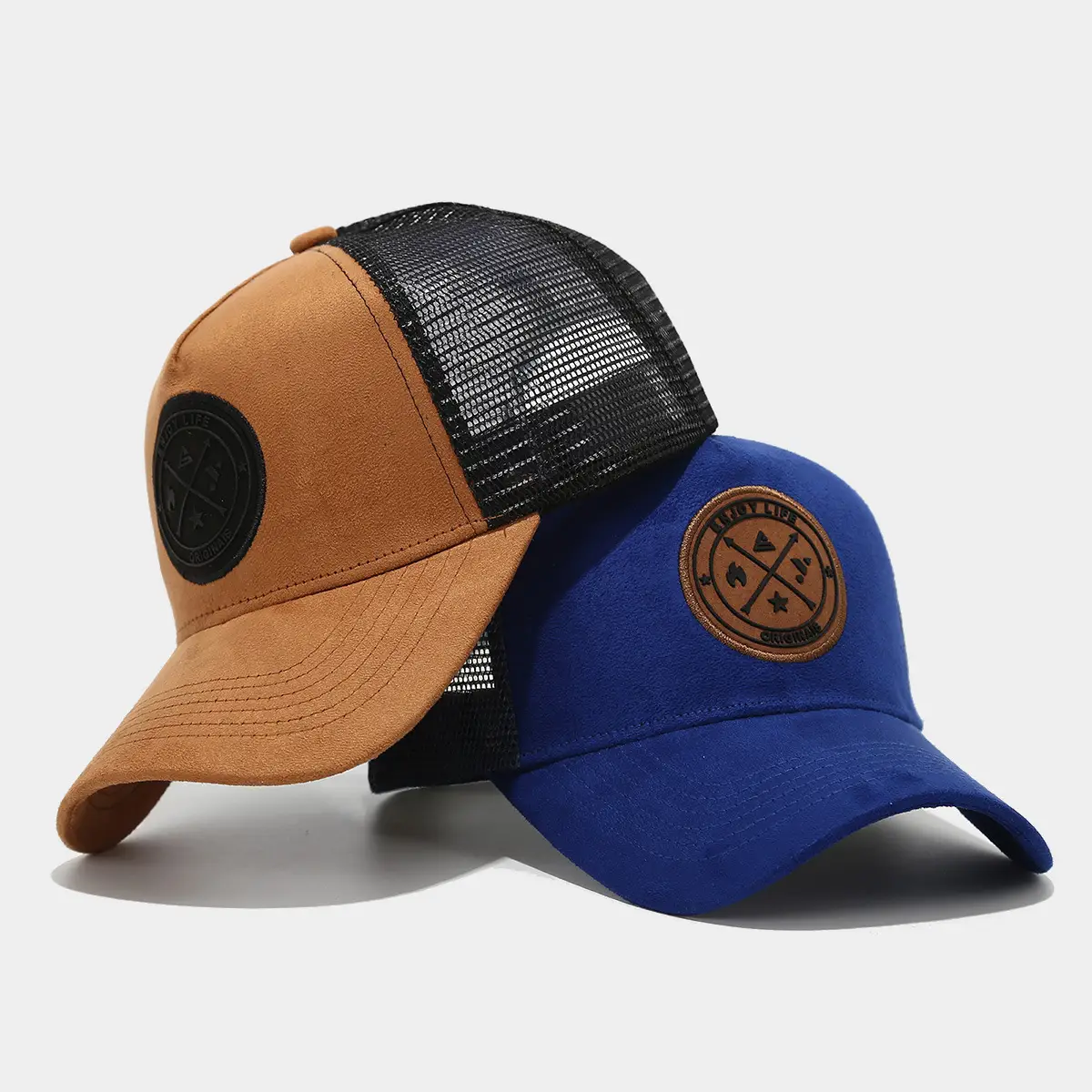 European Men's Blue Mesh Sun Hat with Logo - Image 10