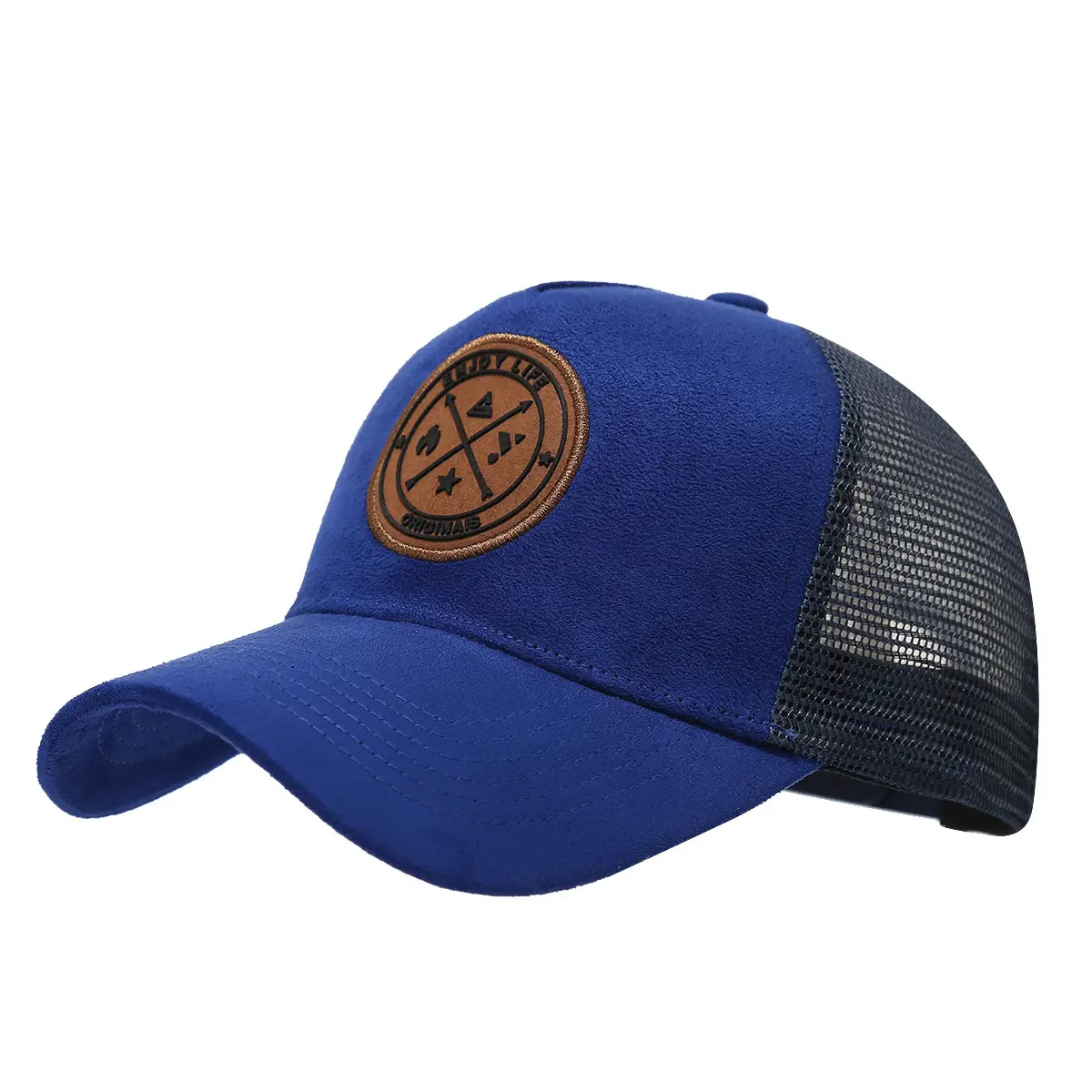 European Men's Blue Mesh Sun Hat with Logo - Image 11