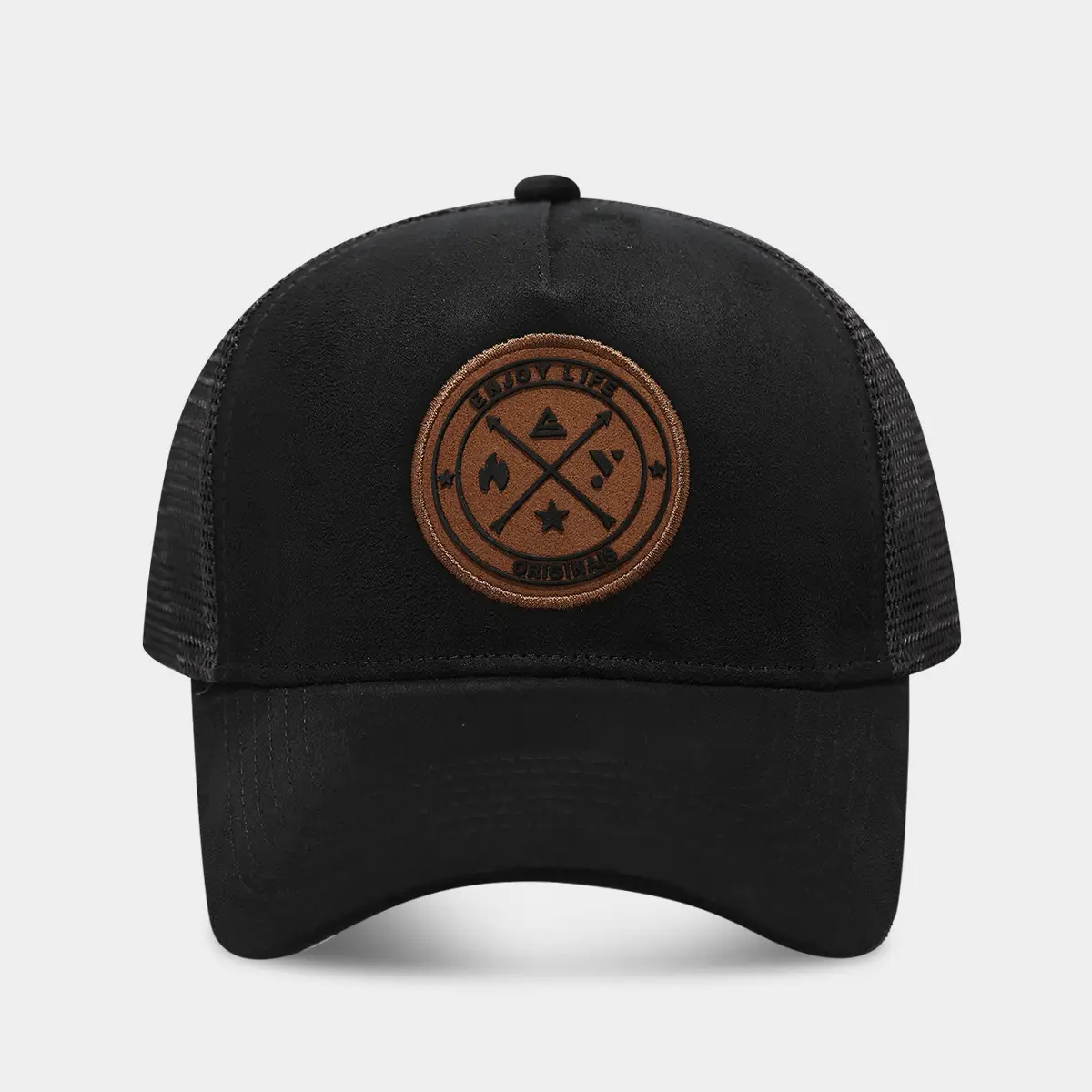 European Men's Blue Mesh Sun Hat with Logo - Image 3